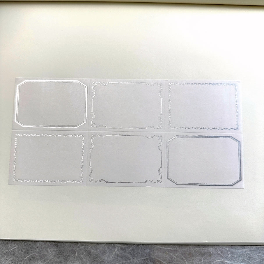 Yohaku - RH-004 Sticky Label silver foil sticky roll SAMPLES