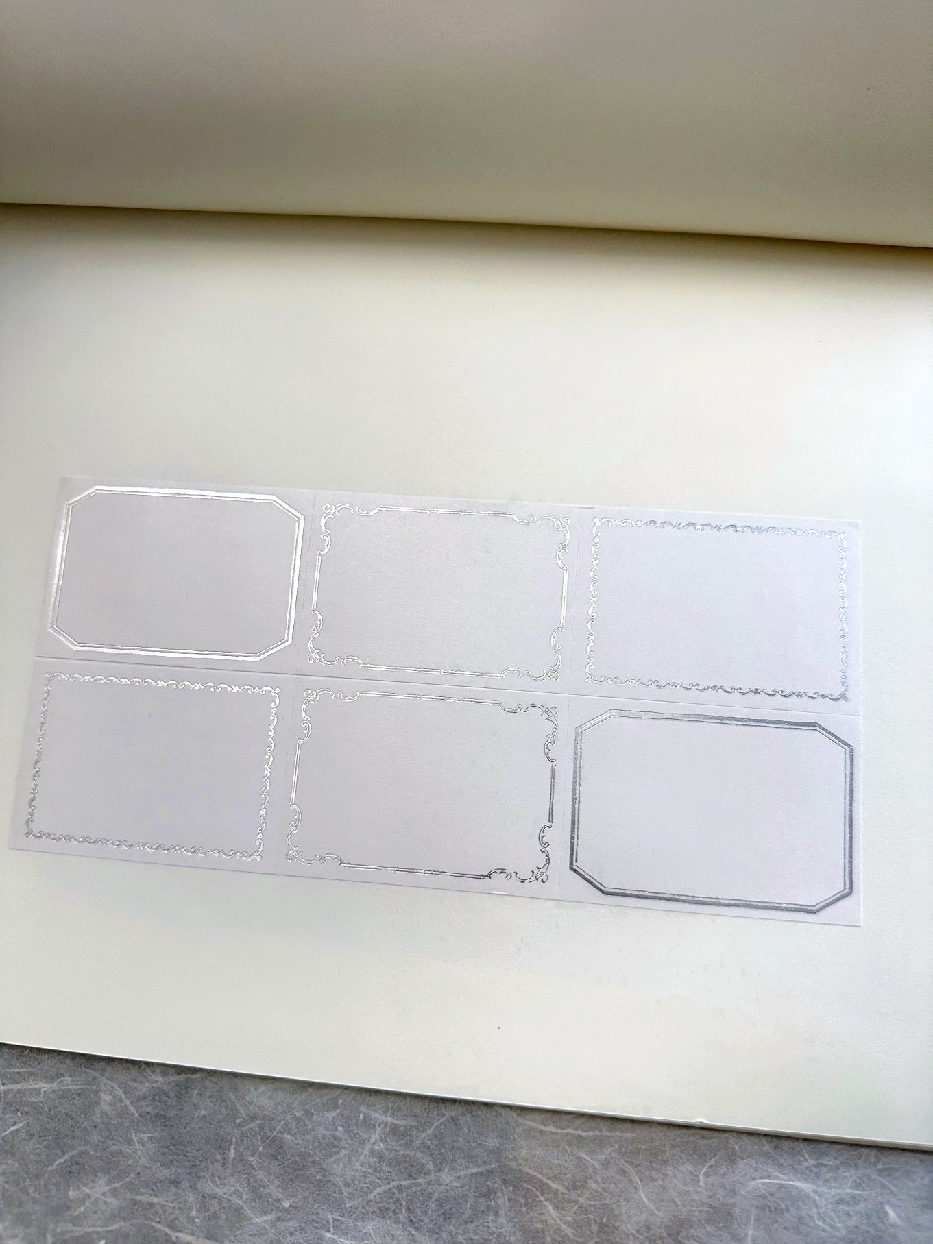 Yohaku - RH-004 Sticky Label silver foil sticky roll SAMPLES