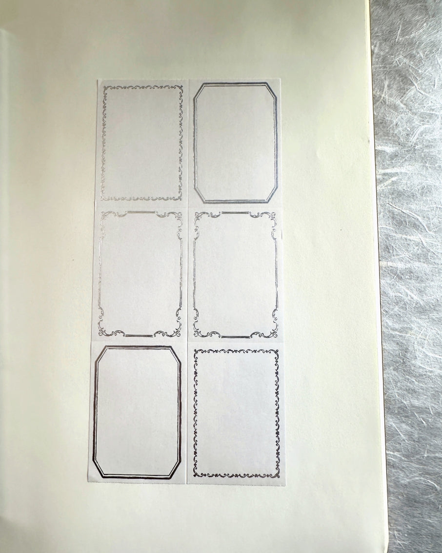 Yohaku - RH-004 Sticky Label silver foil sticky roll SAMPLES