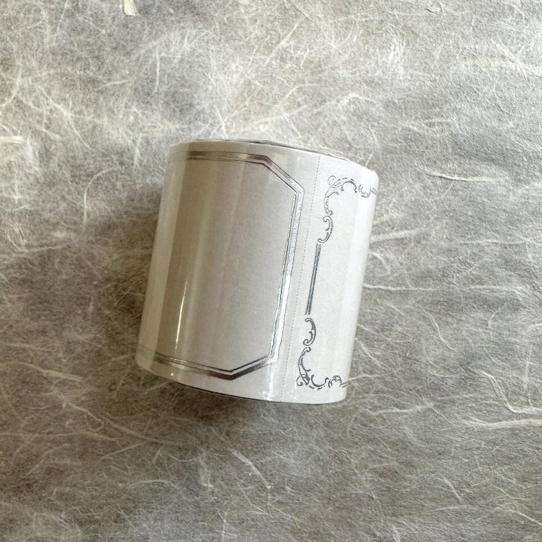 Yohaku - RH-004 Sticky Label silver foil sticky roll SAMPLES