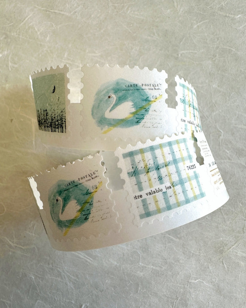 Yohaku - FR-002 Starry Sky postage-style sticker roll SAMPLES