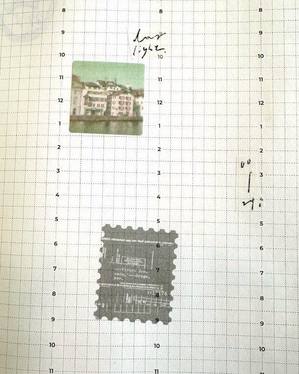 Yohaku - FR-002 Starry Sky postage-style sticker roll SAMPLES