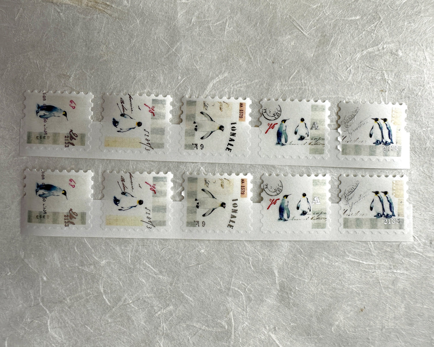 Yohaku - HF-001 Winter Hibernation silver foil washi sticker roll SAMPLES