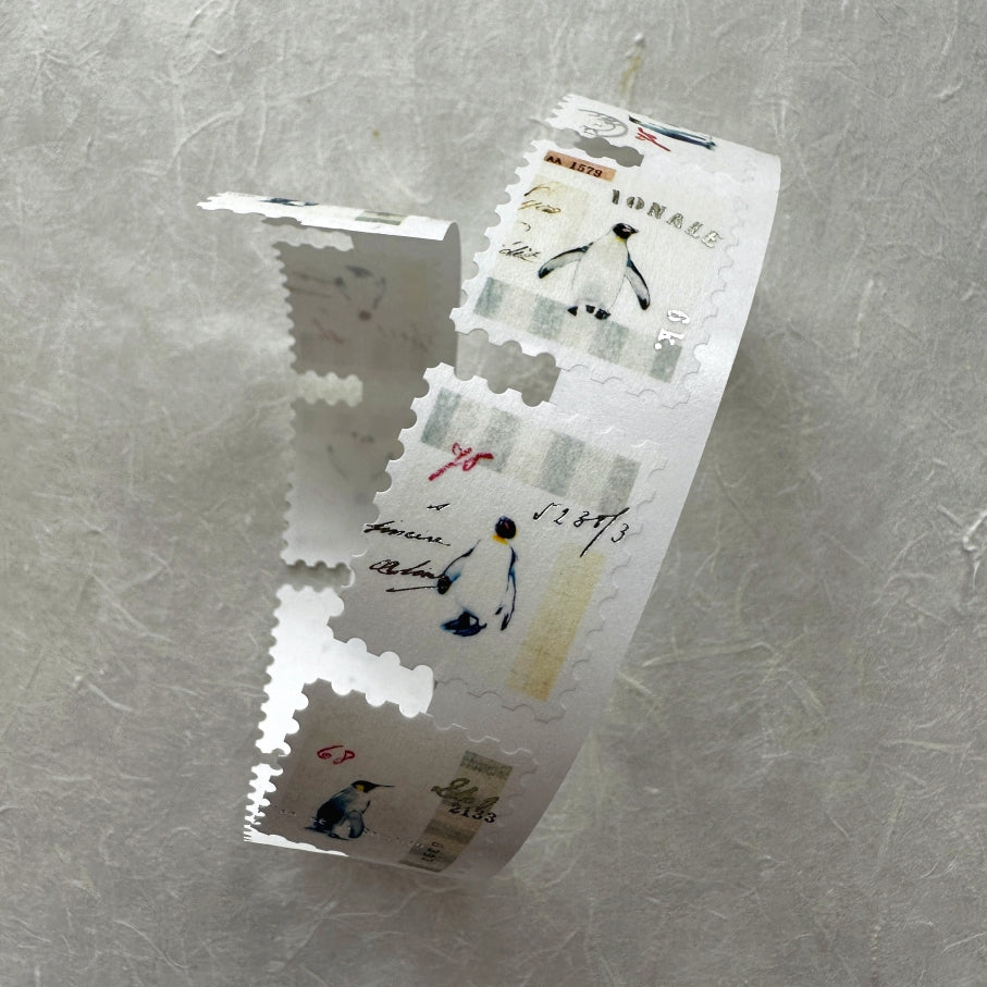 Yohaku - HF-001 Winter Hibernation silver foil washi sticker roll SAMPLES