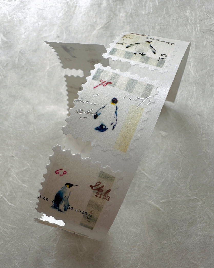 Yohaku - HF-001 Winter Hibernation silver foil washi sticker roll SAMPLES