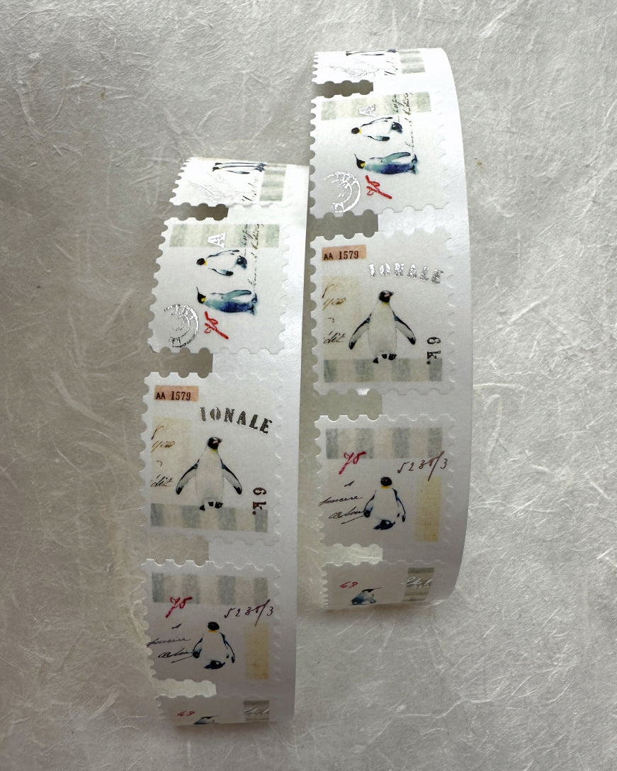 Yohaku - HF-001 Winter Hibernation silver foil washi sticker roll SAMPLES