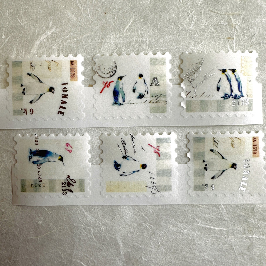 Yohaku - HF-001 Winter Hibernation silver foil washi sticker roll SAMPLES