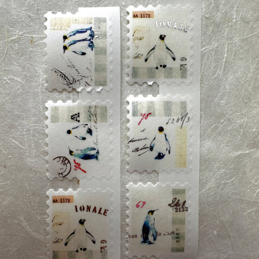 Yohaku - HF-001 Winter Hibernation silver foil washi sticker roll SAMPLES