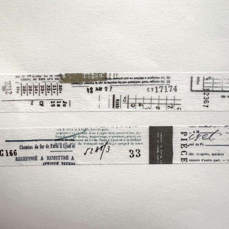 Yohaku - YH-007 & YH-008 silver foil washi tapes SAMPLES (SET OF 2)