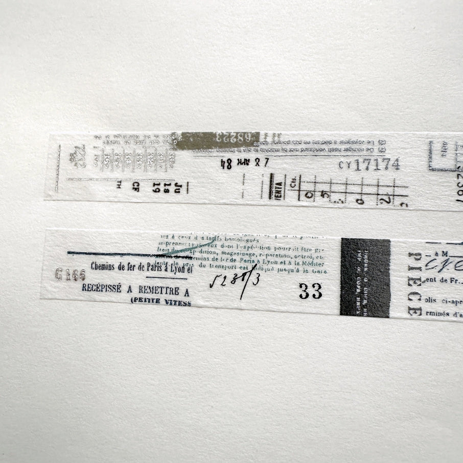 Yohaku - YH-007 & YH-008 silver foil washi tapes SAMPLES (SET OF 2)