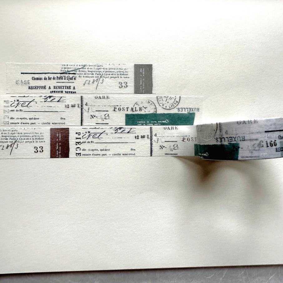 Yohaku - White Birch Forest silver foil washi tape SAMPLES