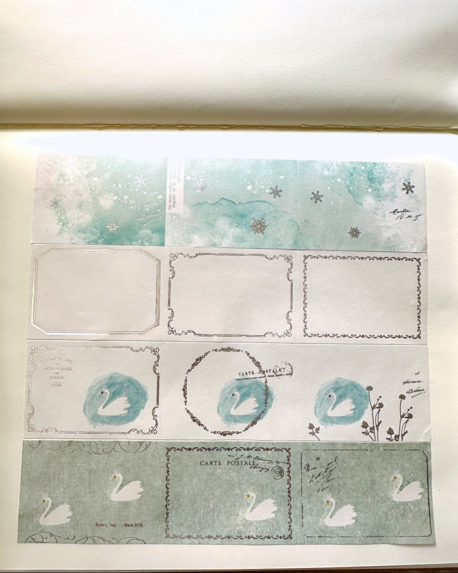 Yohaku - RH-002 Snowflower silver foil sticky roll SAMPLES