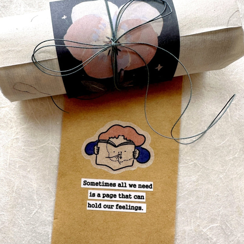 Yusworld - Woven Whispers kiss-cut glitter tape SAMPLES (healing phrases for journaling)