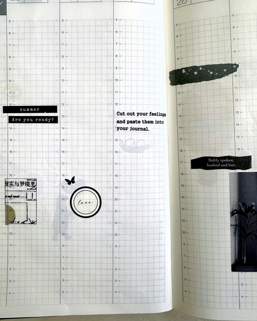 Sonia's Illustration Life - Whispered Words paper tape SAMPLES