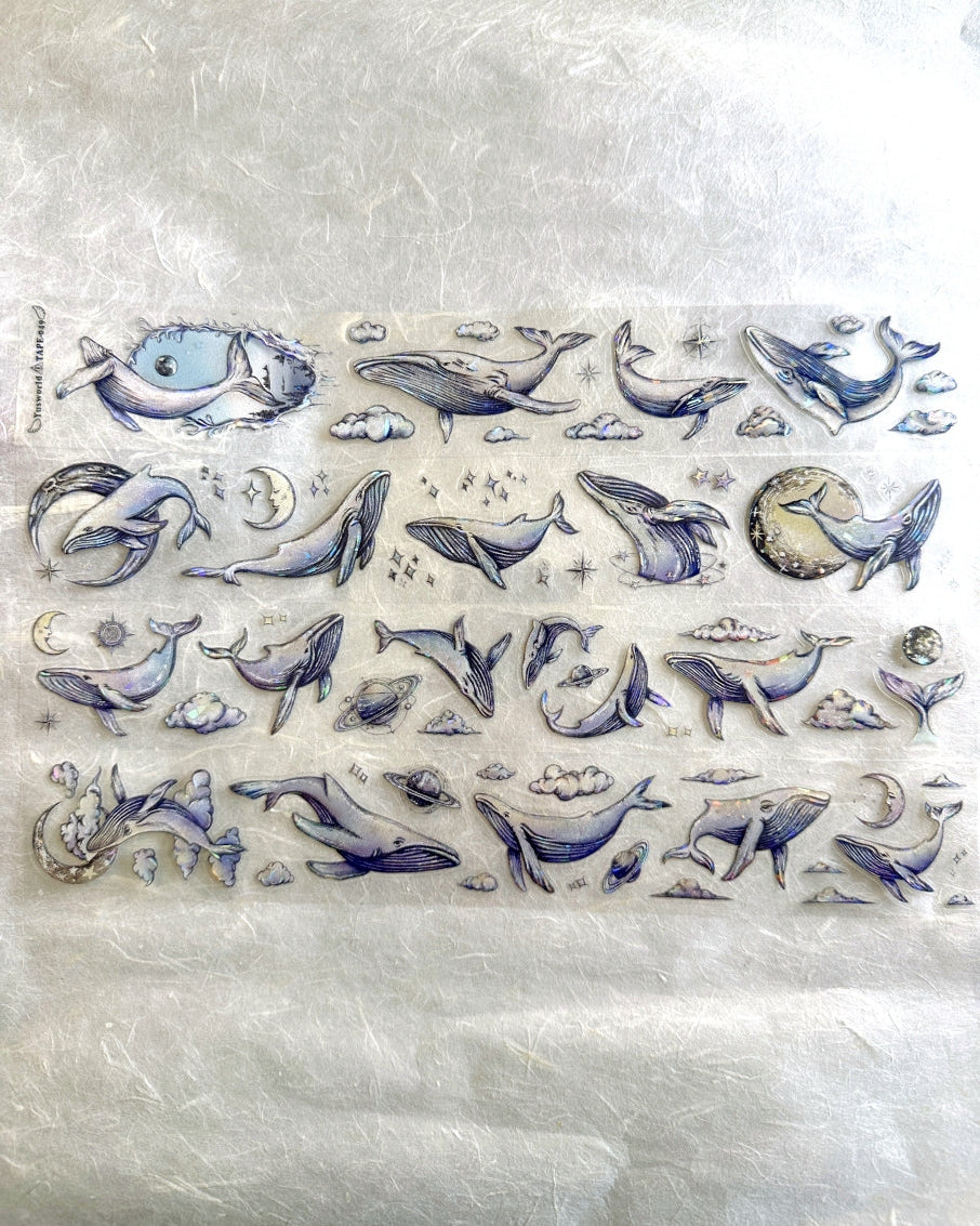 Yusworld - Starlit Prayer iridescent kiss-cut PET tape SAMPLES