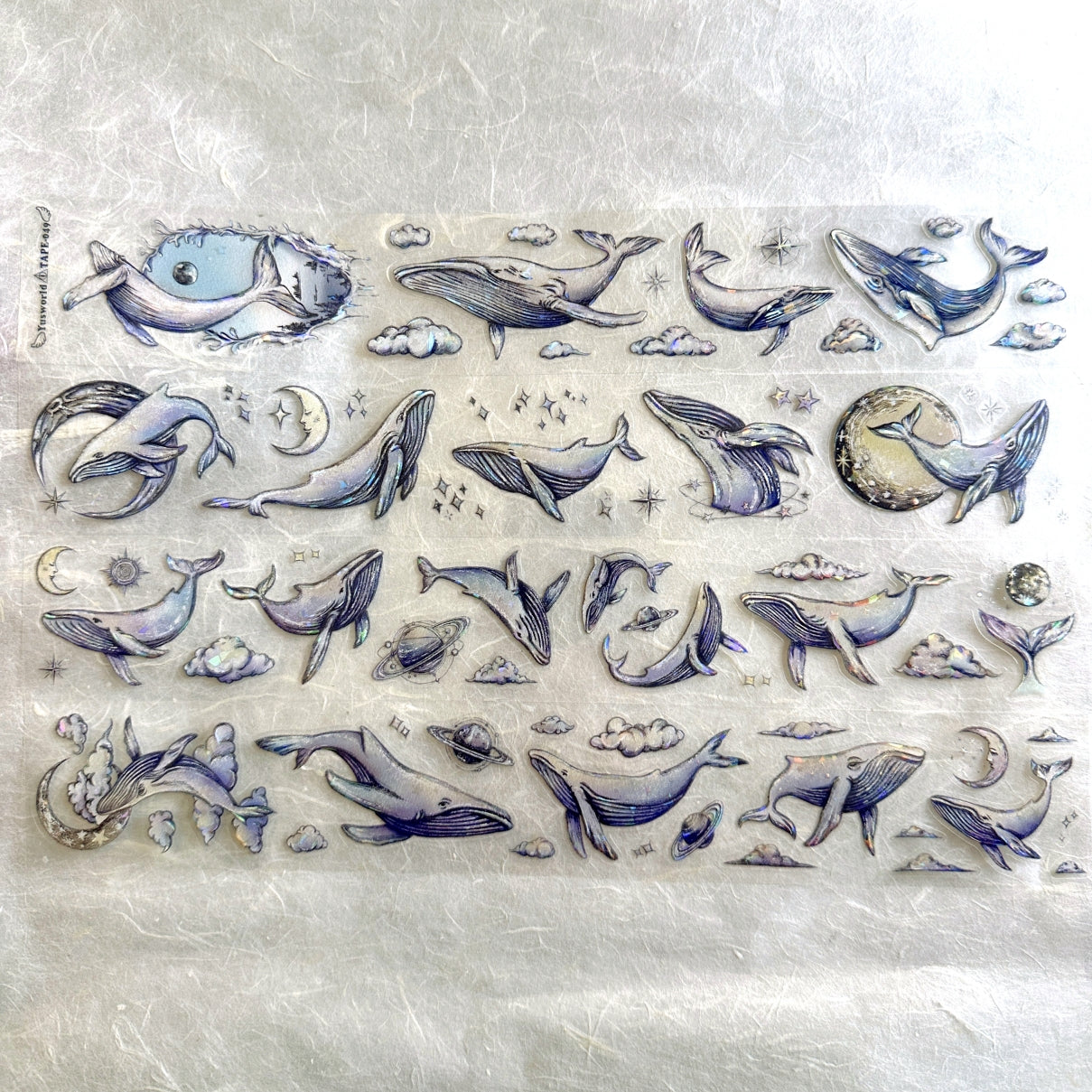Yusworld - Starlit Prayer iridescent kiss-cut PET tape SAMPLES