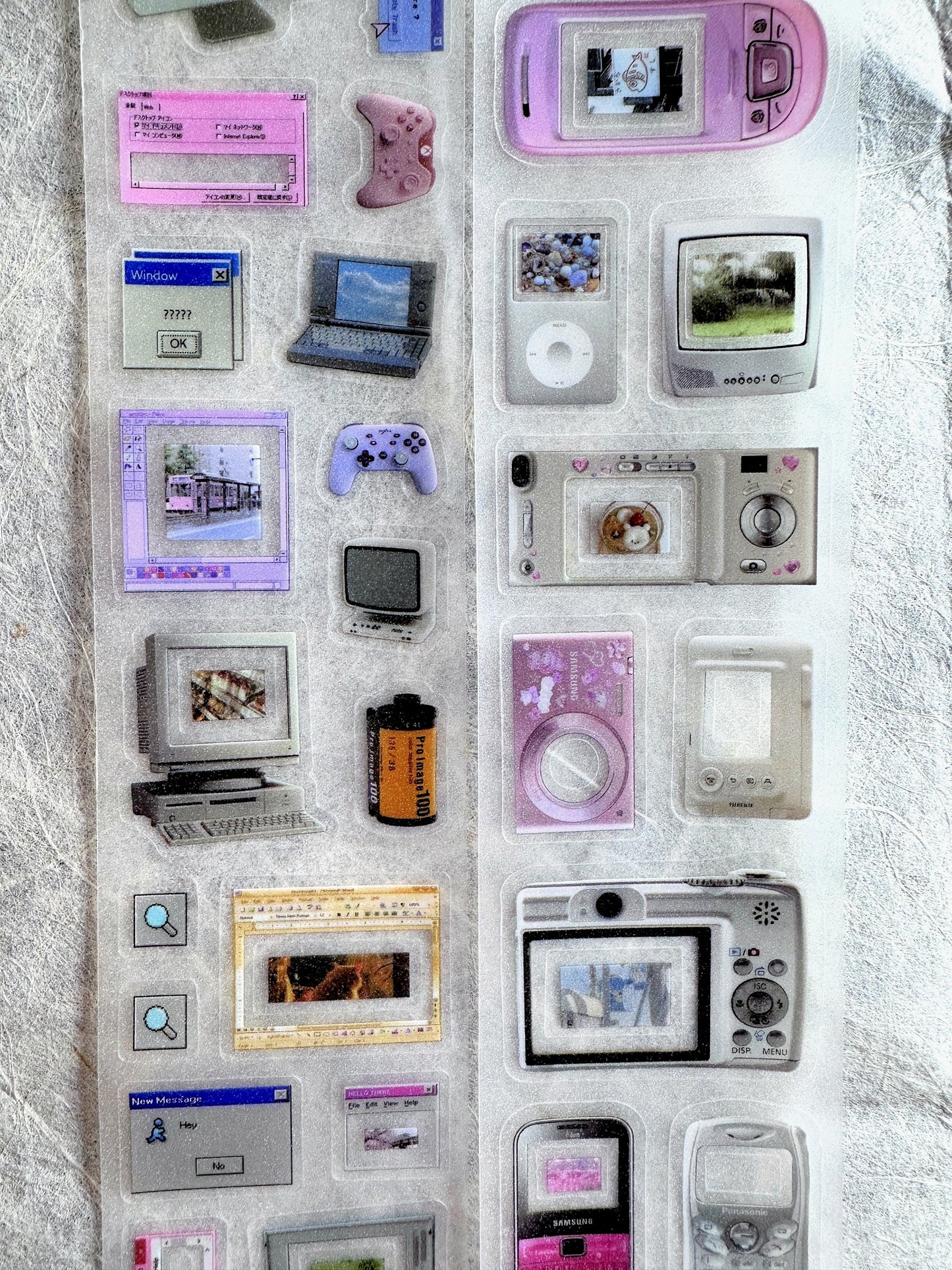 Yuxian - Electronic Millennial Dreams kiss-cut PVC tapes SAMPLES
