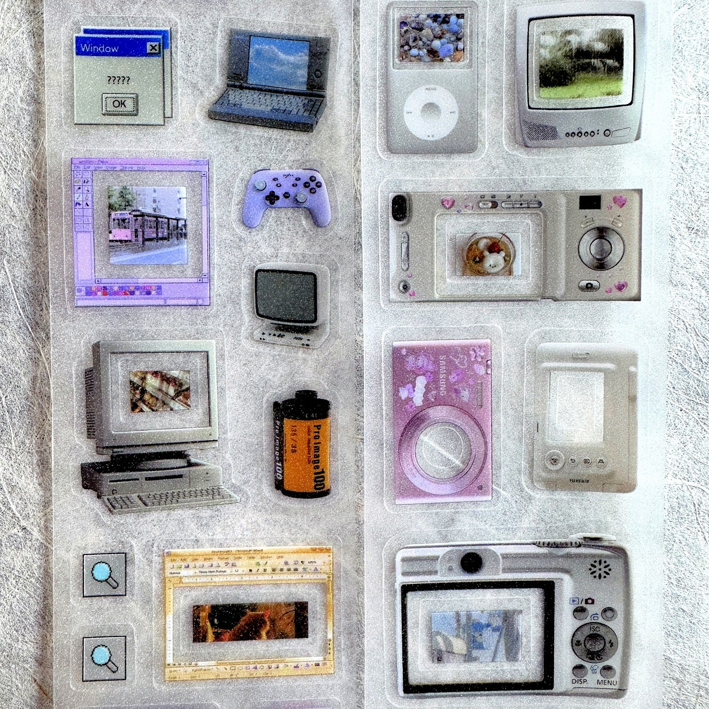 Yuxian - Electronic Millennial Dreams kiss-cut PVC tapes SAMPLES