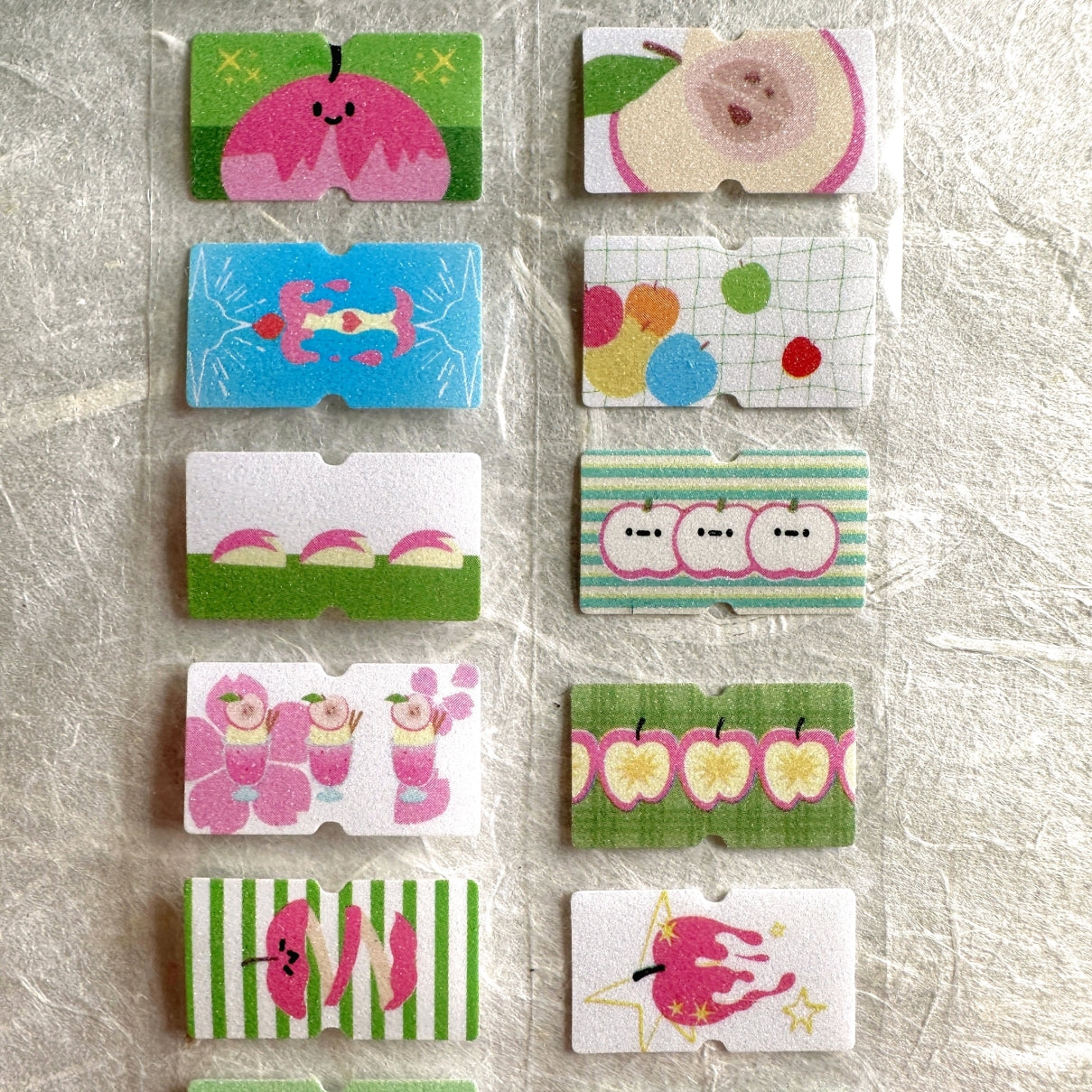 Yuxian - Apple Fantasy Forest Secrets label sticker roll SAMPLES