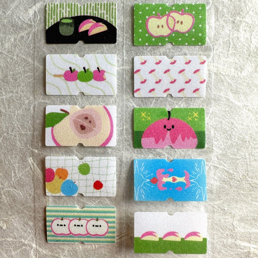 Yuxian - Apple Fantasy Forest Secrets label sticker roll SAMPLES