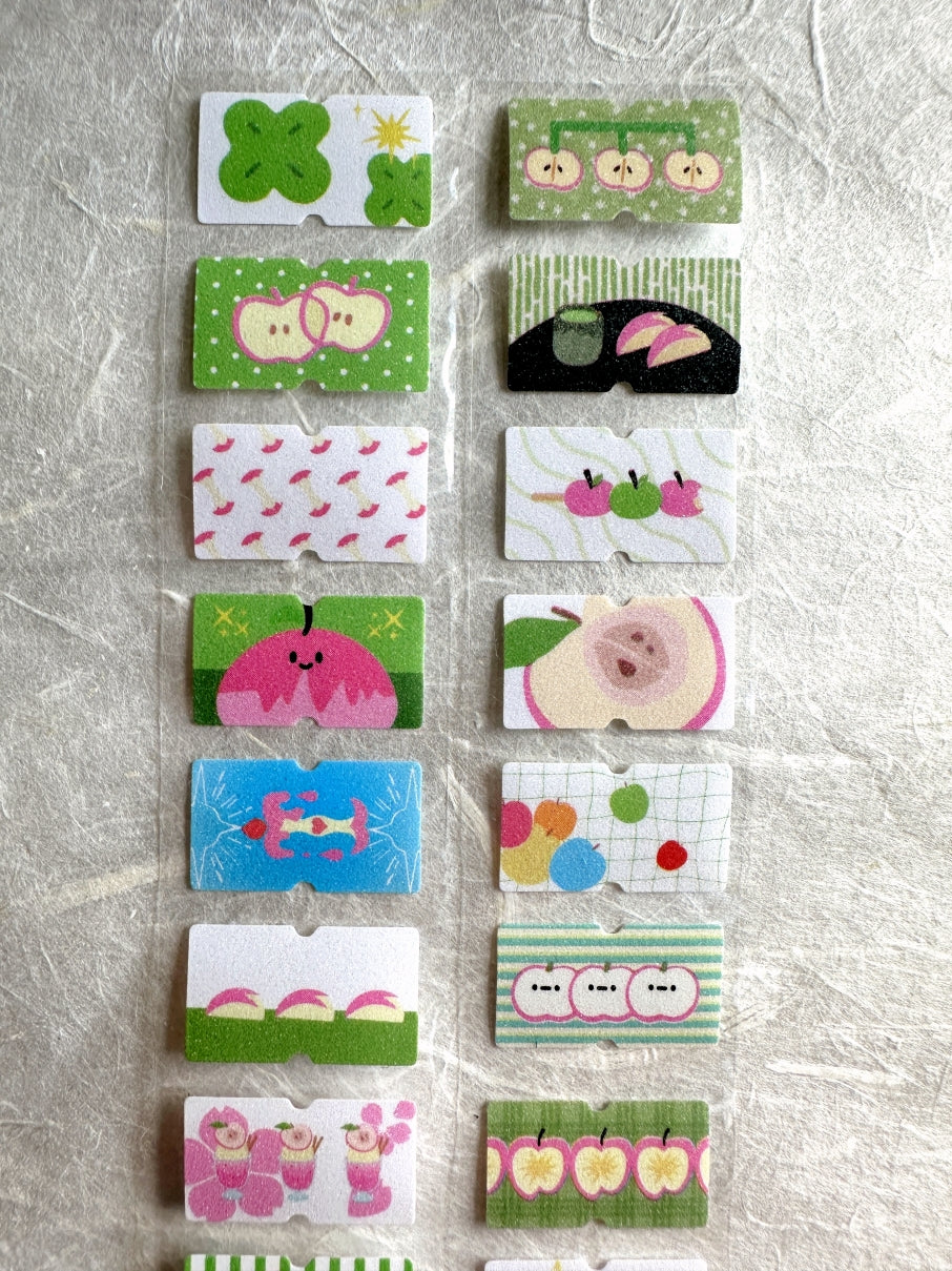Yuxian - Apple Fantasy Forest Secrets label sticker roll SAMPLES