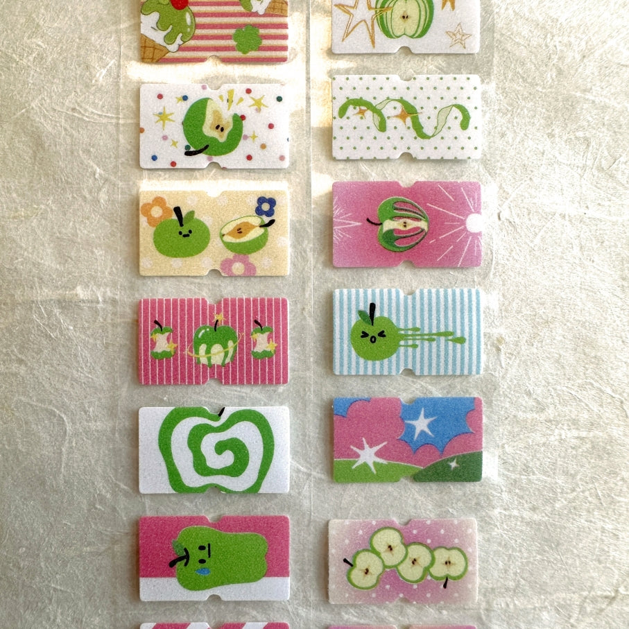 Yuxian - Apple Fantasy Glorious Path label sticker roll SAMPLES