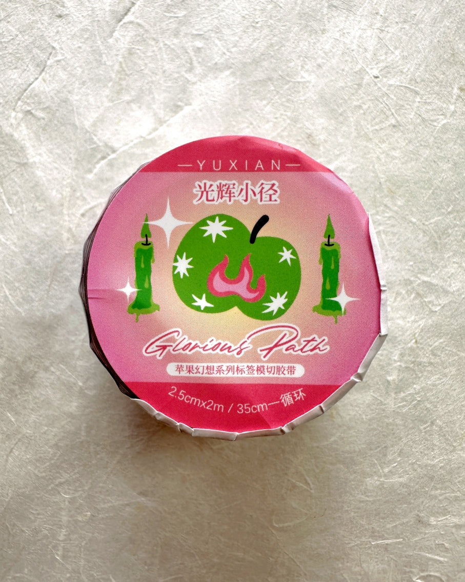 Yuxian - Apple Fantasy Glorious Path label sticker roll SAMPLES