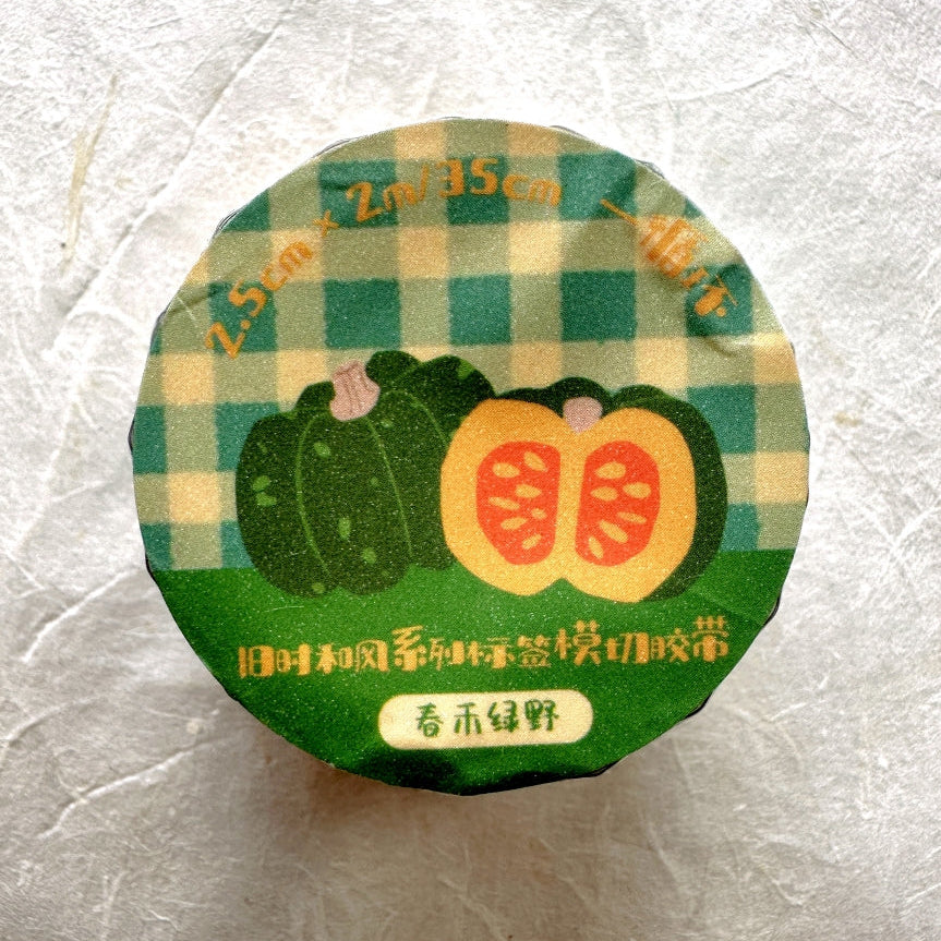 Yuxian - Vintage Japanese-Style label sticker rolls SAMPLES