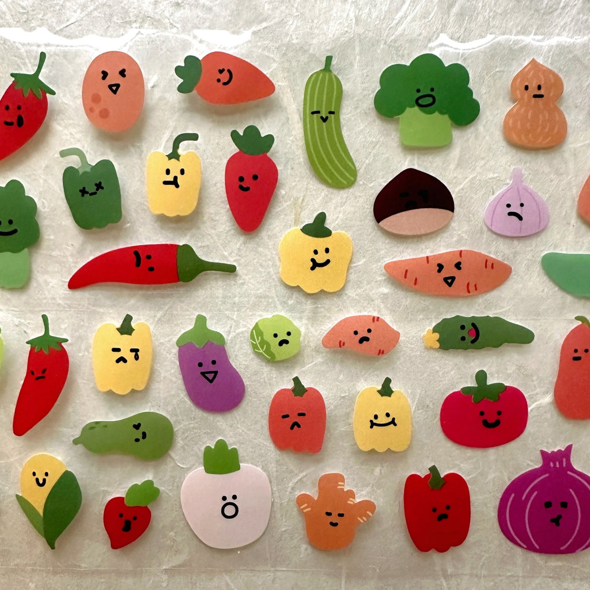 Yuxian - Vegetable Mood die-cut paper sticker roll SAMPLES
