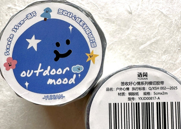 Yuxian - Outdoor Mood die-cut paper sticker roll SAMPLES