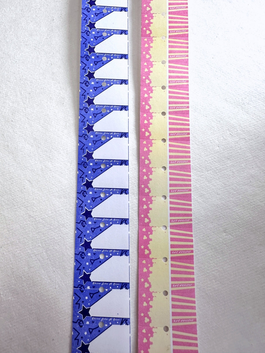 ZM.Ball - Popcorn & Star label sticker rolls SAMPLES