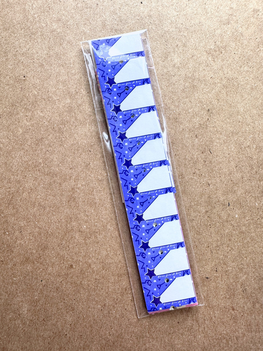 ZM.Ball - Popcorn & Star label sticker rolls SAMPLES