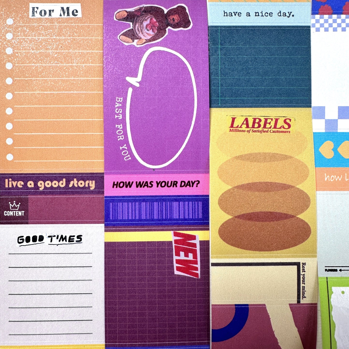 ZM.Ball - Speak Freely kiss-cut paper tape (sticky memos) SAMPLES