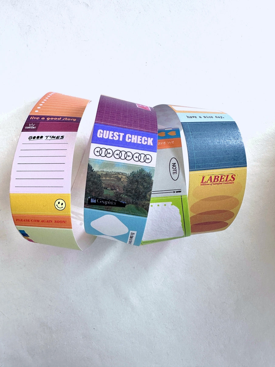 ZM.Ball - Speak Freely kiss-cut paper tape (sticky memos) SAMPLES