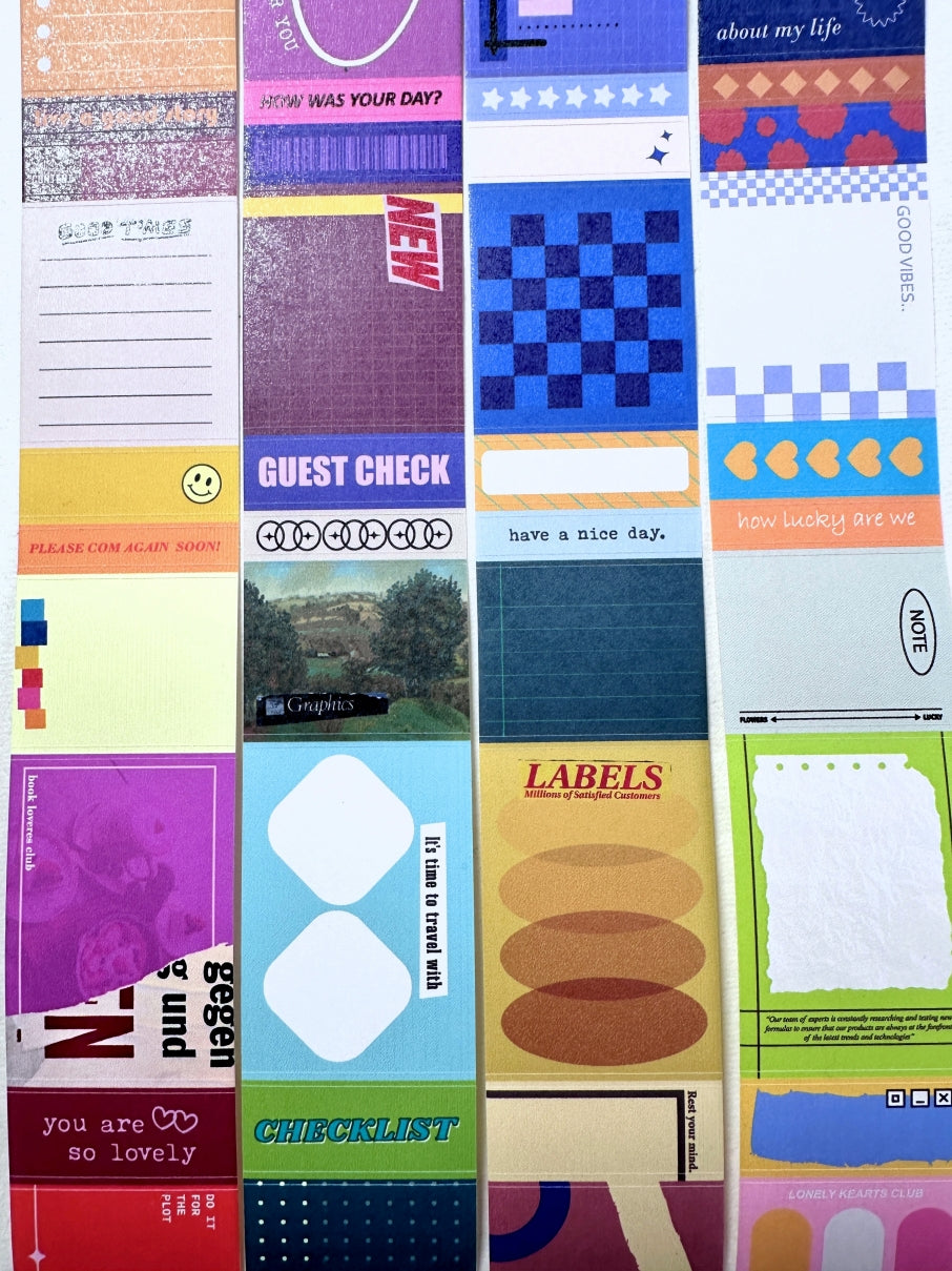ZM.Ball - Speak Freely kiss-cut paper tape (sticky memos) SAMPLES