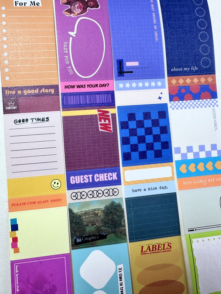 ZM.Ball - Speak Freely kiss-cut paper tape (sticky memos) SAMPLES
