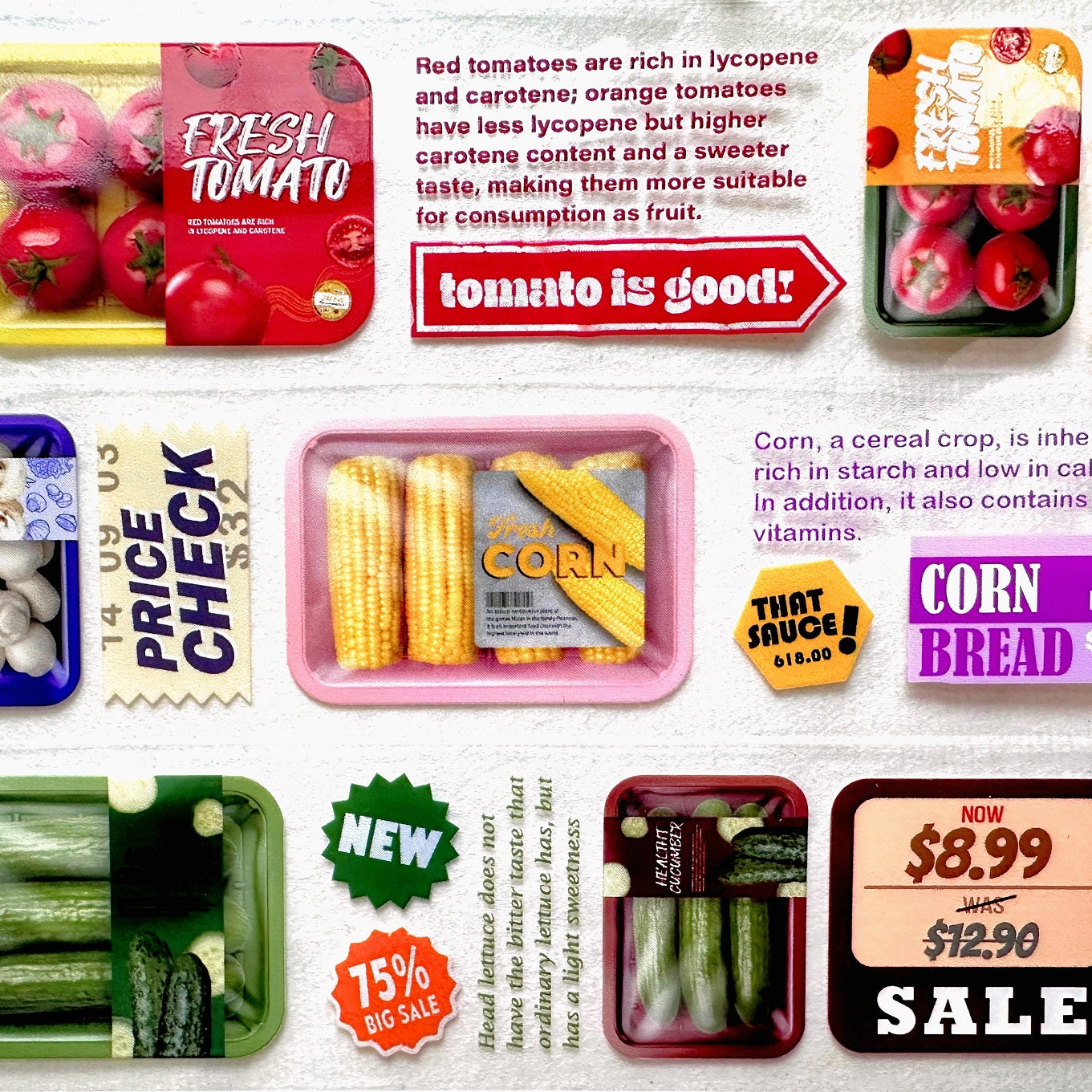 ZM.Ball - Supermarket Vegetable PET tape SAMPLES