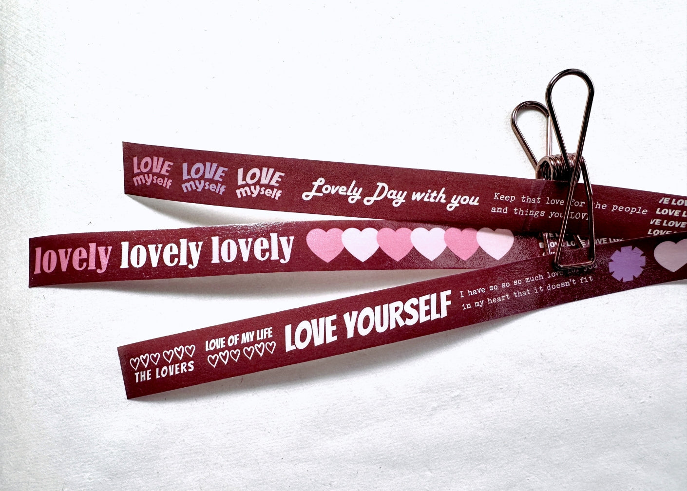 ZM.Ball - Love Yourself washi tape SAMPLES