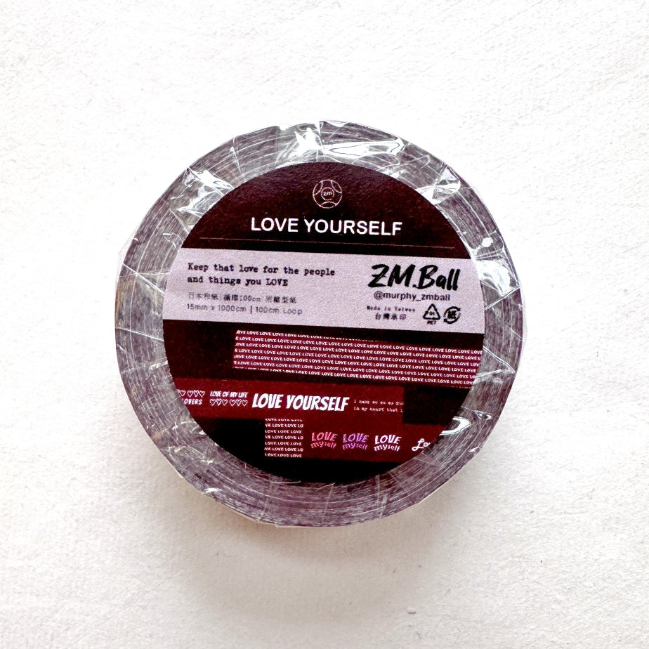 ZM.Ball - Love Yourself washi tape SAMPLES