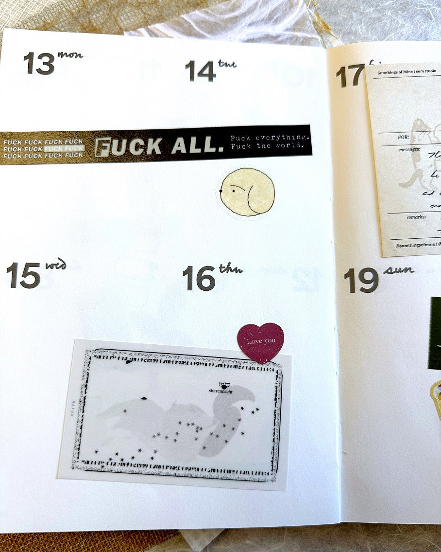 ZM.Ball - [ADULT LANGUAGE] World-Weary washi tape SAMPLES