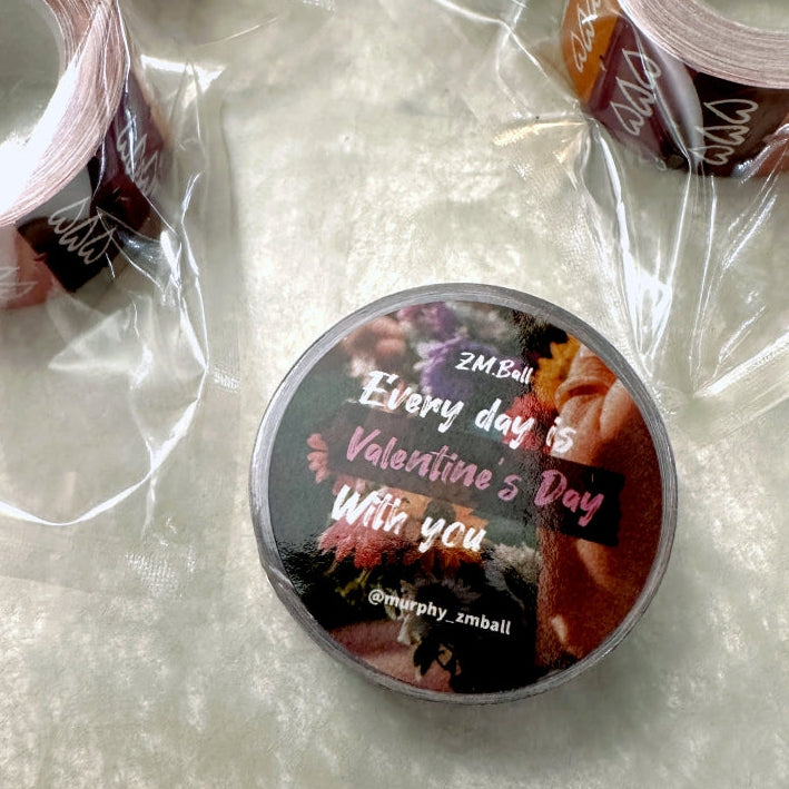 ZM.Ball - Every Day is Valentine's Day With You washi tape SAMPLES