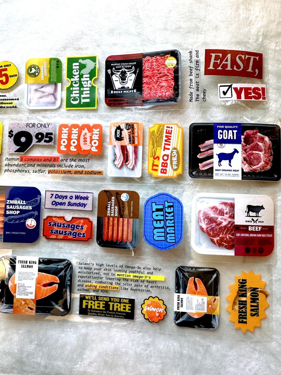 ZM.Ball - Supermarket Meat PET tape SAMPLES