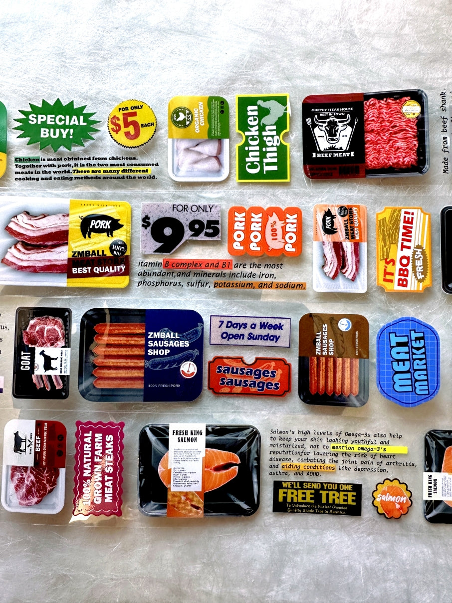 ZM.Ball - Supermarket Meat PET tape SAMPLES