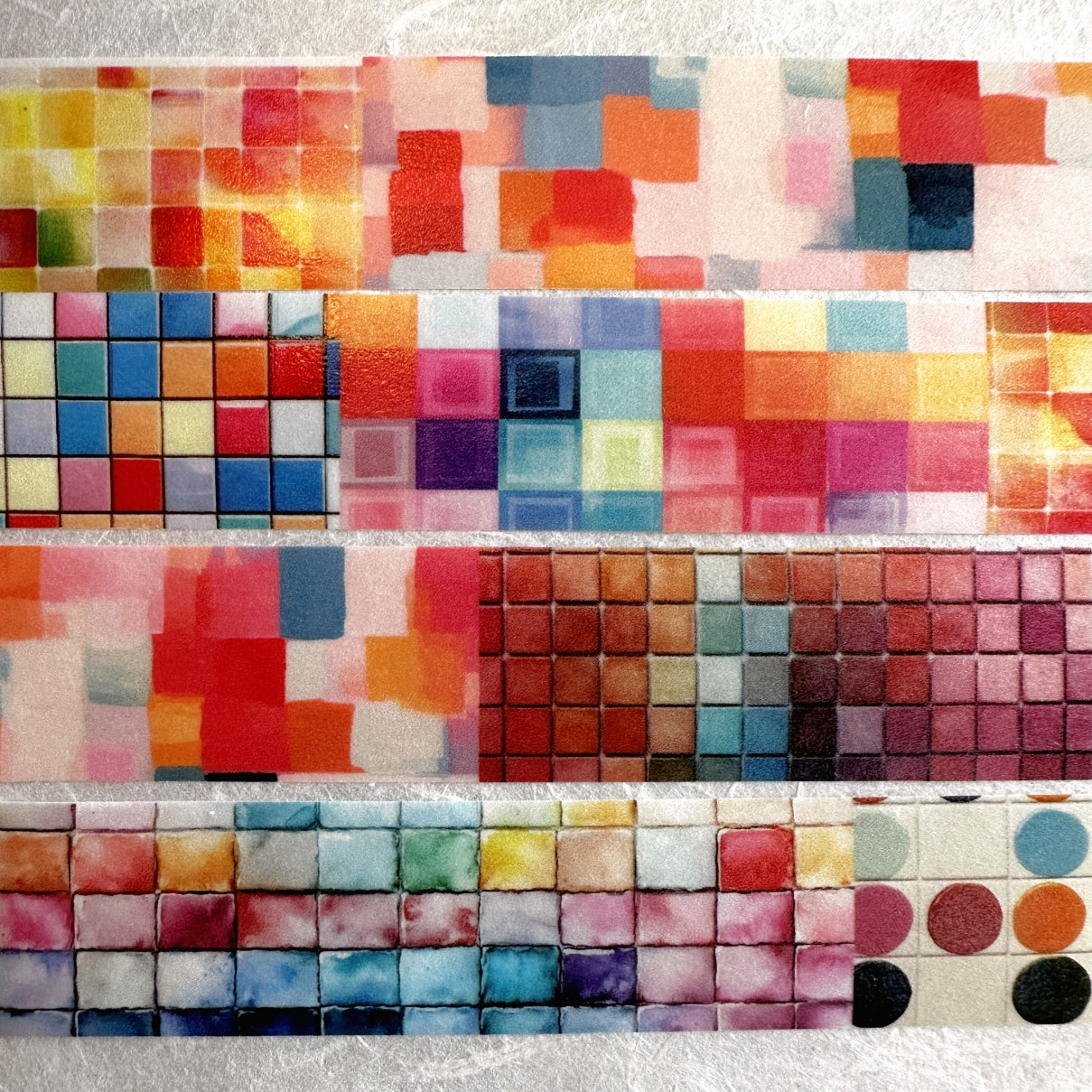 ZM.Ball - Colorful Bricks washi tape SAMPLES