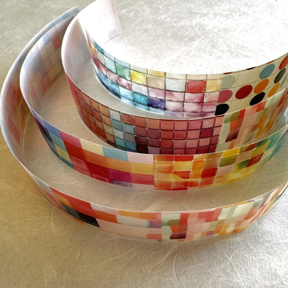 ZM.Ball - Colorful Bricks washi tape SAMPLES