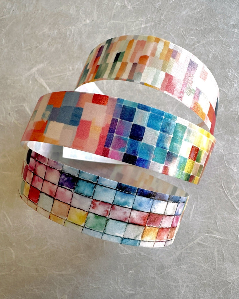 ZM.Ball - Colorful Bricks washi tape SAMPLES