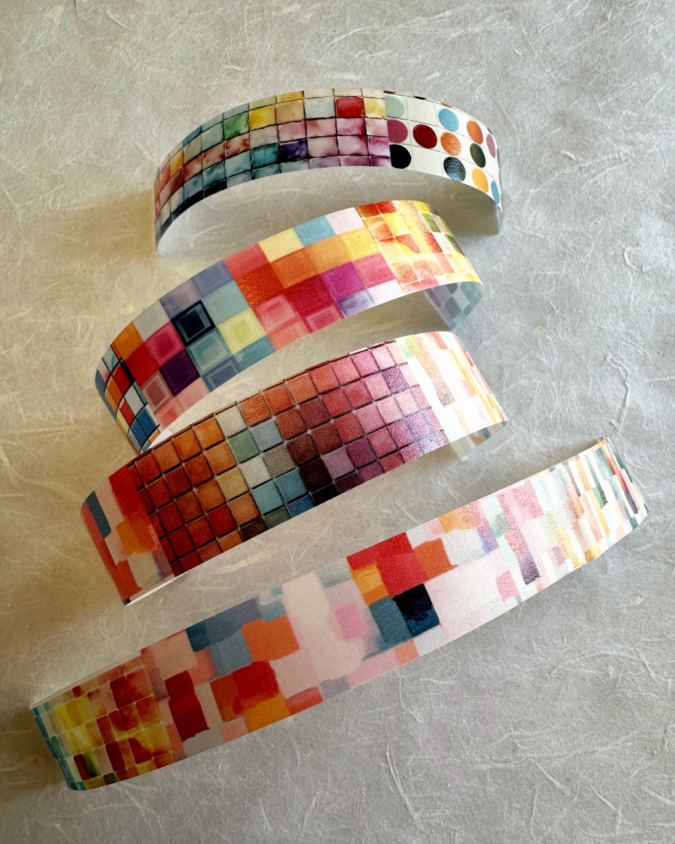 ZM.Ball - Colorful Bricks washi tape SAMPLES