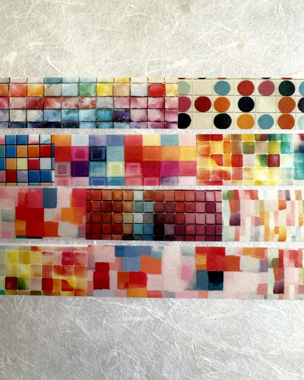 ZM.Ball - Colorful Bricks washi tape SAMPLES