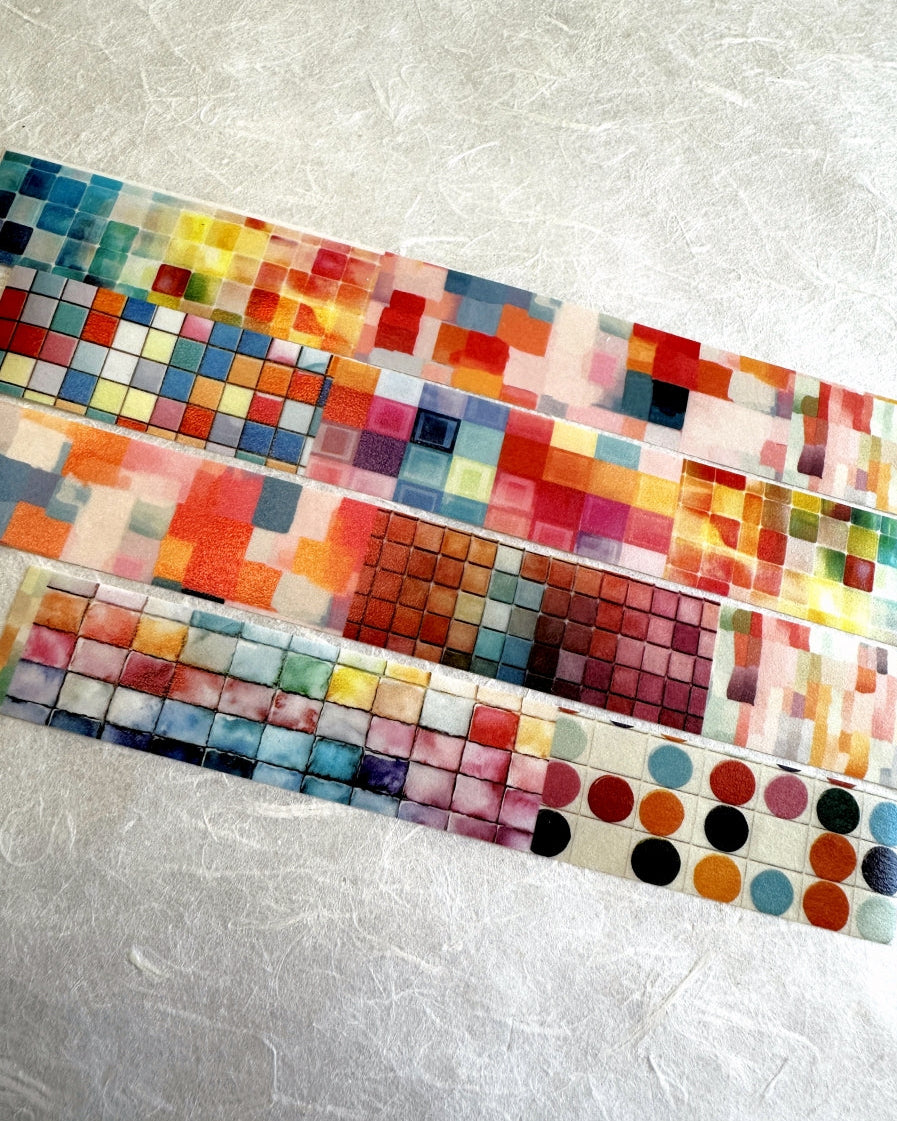 ZM.Ball - Colorful Bricks washi tape SAMPLES