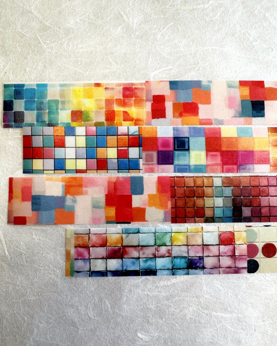 ZM.Ball - Colorful Bricks washi tape SAMPLES